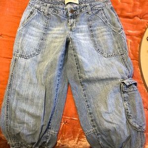 London Jean Cargo Crop Jeans